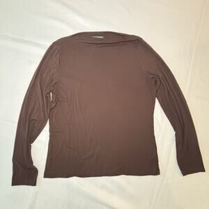 Lauren Ralph Lauren Women’s Size XL Top Brown Long Sleeve